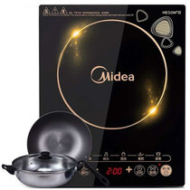 美的（Midea）电磁炉WK2102T 家用多功能定时 2100W大功率 爆炒火锅炒菜（赠汤锅+炒锅）