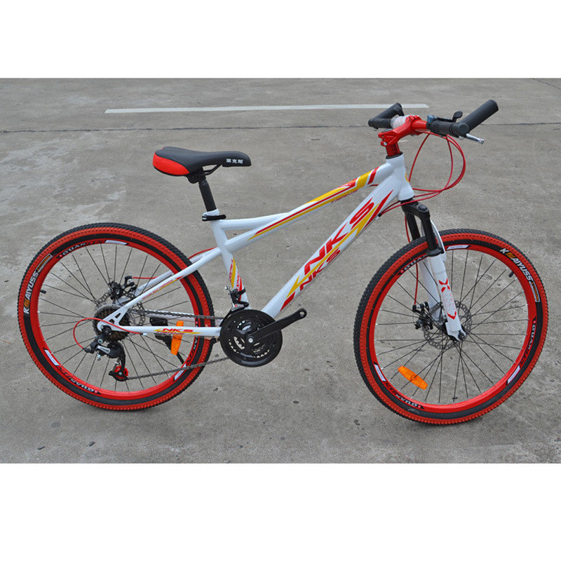 莱克斯卡罗拉碟刹避震学生山地自行车加送副把(红色)