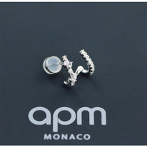APM Monaco 925银镶晶钻辉煌圆圈耳钉（单只）