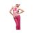 路伊梵时尚运动22205最新春夏款莫代尔健美瑜伽服套装（浅粉+玫红）（L）
