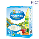 每伴 高蛋白营养米粉 2段果蔬宝多维(6-24月） 225克/盒