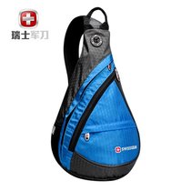 瑞士军刀SWISSGEAR胸包斜挎小背包户外运动登山骑行包SA9966(蓝色 2代)