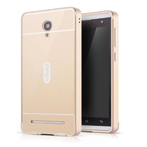 vivo y28L手机壳 vivo y928手机套步步高y628保护套金属边框外壳硬(金色)