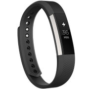 Fitbit Alta 智能手环 运动健身手表蓝牙自动计步器跑步睡眠运动来电短信提醒 小米苹果iphone华为手机通用型(黑色 L码)