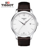 天梭/Tissot 瑞士手表 俊雅系列皮带石英男士手表 T063.610.16.037.00(白色 皮带)