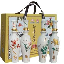 即墨老酒手工古法梅兰竹菊30年陈500ml*4坛礼盒甜型即墨黄酒