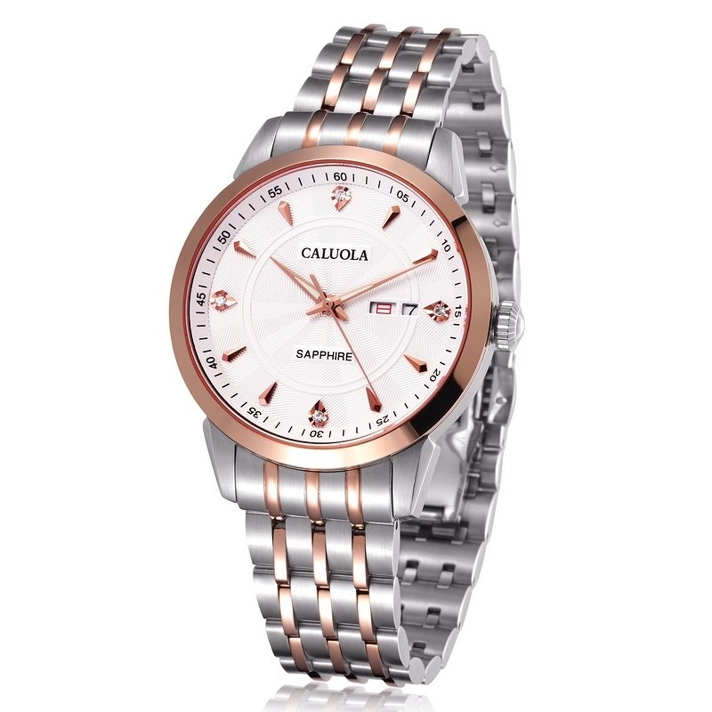 瑞士品牌表卡罗莱caluola全自动机械表精钢男士手表休闲男表夜光防水