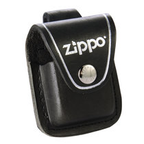 原装正版zippo打火机专用皮套 专柜正版 芝宝牛皮扣 保护套 火机包 LPCBK(黑色 皮扣皮套)