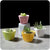现代简约多肉植物陶瓷花盆A923彩色个性方形肉肉多肉花器花盆lq0220(粉色（单盆）)