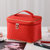 新款网红化妆包大容量大号手提时尚可爱女洗漱包随身旅行包收纳盒(大号单色大红)