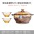 大号汤碗家用餐具套装碗盘耐热玻璃微波炉专用大面碗带盖茶色透明(1.5L琥珀高硼煲+琥珀双耳碗2个 默认版本)