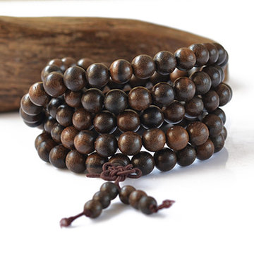 再兴玉斋正宗虎沉香佛珠手链 东帝汶虎沉手链珠径6-8mm (8mm)