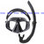 自由潜水镜低容积 深潜面镜 游泳潜水用品装备面罩浮潜套装gopro(黑色支架面镜+黑色湿式呼吸管B款)
