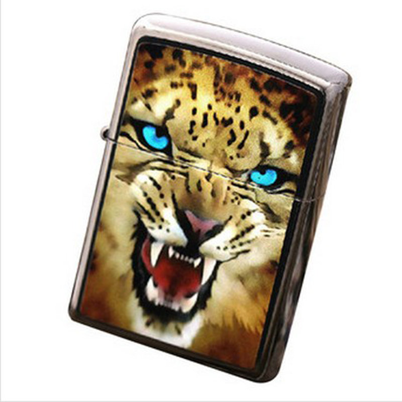 【芝宝火机烟具图片】zippo打火机 黑冰彩印 豹子胆 28276图片大全