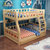 继业 儿童床实木高低床上下床松木子母双层床 直梯款 包入户安装 总宽下1.5米上1.3米(直梯床 上铺1.3米下铺1.5米)