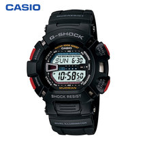卡西欧(CASIO)手表G-SHOCK系列泥人数显液晶多功能防水运动石英男表G-9000-1V(黑色 树脂)