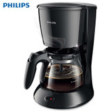 飞利浦（PHILIPS）咖啡机 HD7435/20 家用滴漏式美式咖啡壶 不锈钢外壳 700瓦功率黑色+银色