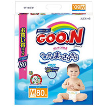 Goo.N日本本土大王纸尿裤M80 原装超薄婴儿透气尿不湿/103301(1包装)