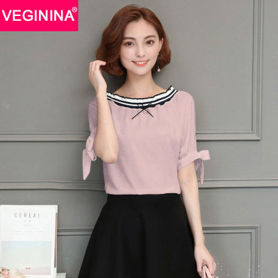 VEGININA 韩版新款宽松一字肩打底衫 9538(藕色 4XL) VEGININA 韩版新款宽松一字肩打底衫 9538(藕色 4XL)