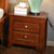 皮耐迪 现代中式 橡木实木床头柜 床边柜 储物柜(胡桃色)