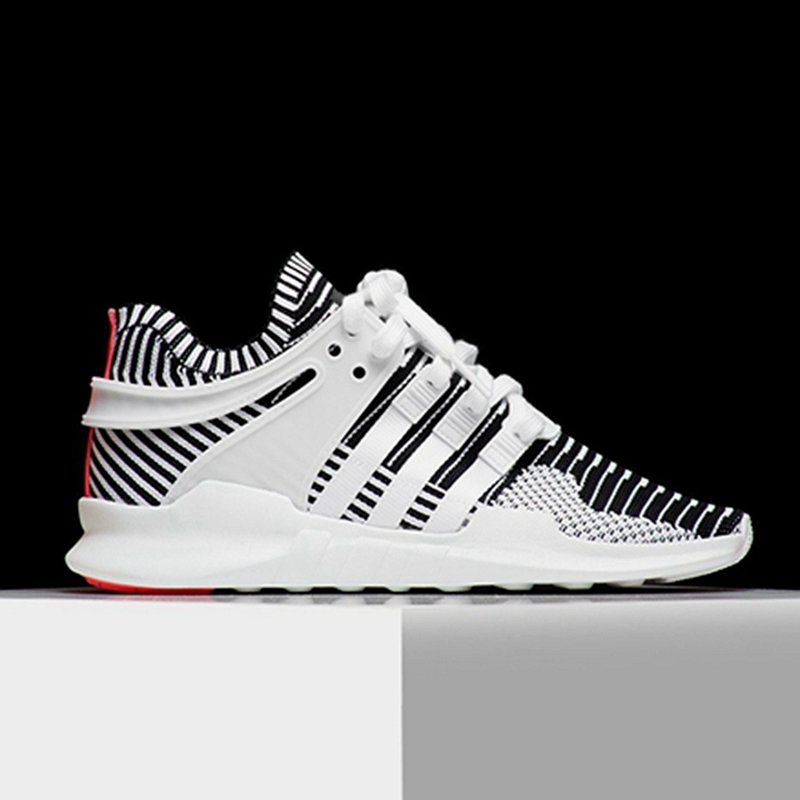 阿迪达斯男鞋 三叶草 eqt support adv 螺旋纹 白斑马 运动跑步鞋