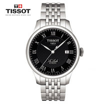 瑞士天梭TISSOT力洛克系列 自动机械男表 时尚机械正装手表 白盘钢带T41.1.423.33(T41.1.483.53 钢带)