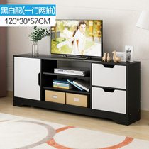 物植 电视柜 ZT-09(120cm加高款两抽黑白配)