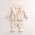 marcjanie马克珍妮宝宝冬装婴儿棉衣套装 女童儿童加绒加厚卫衣套装16973B(100(4T建议身高100cm) 花与熊印花)