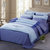 床单被罩被套四件套纯棉床上用品北欧风简约现代100全棉床笠被单4(罗马四件套-蓝色)