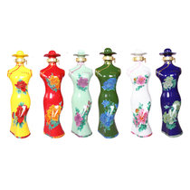 52度杜康村六彩牡丹牡丹仙子旗袍酒500ml*6瓶(1箱 整箱)
