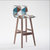 京好 吧台椅子 实木现代简约高脚凳家用复古酒吧椅创意个性前台椅吧台椅J136(复古菱形麻布 座高75厘米)