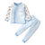 班杰威尔 婴儿春夏套装0-3个月1初生宝宝夹棉和尚服纯棉夏季衣服新生儿衣服(59（0-6个月） 加厚鹿鹿兔蓝)