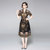亿梦诗 夏季新款欧美女装系带v领短袖收腰中长网纱连衣裙ET676(黑色 XL)