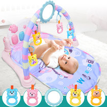 婴儿脚踏钢琴健身架3-6-12个月 宝宝音乐游戏毯玩具0-1岁(粉色钢琴健身架)