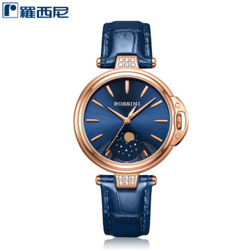 罗西尼【官方直营】 勋章系列时尚月相功能防水新品进口石英机芯情侣