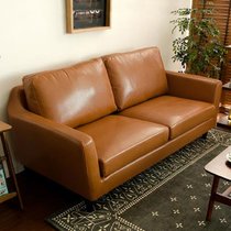 TIMI 现代简约沙发 日式沙发组合 小户型沙发组合 北欧时尚沙发(咖啡色 三人位沙发)