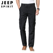 JEEP SPIRIT吉普休闲裤速干户外运动裤工装实用多袋裤子跑步旅行登山裤(SG-J2012黑色 4XL)