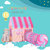 儿童游戏屋公主折叠城堡房子宝宝海洋球池玩具室内小帐篷通道tp2316(粉色甜品屋+粉色通道)