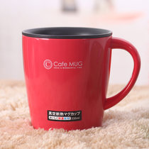 日本阿司倍鹭(ASVEL) 不锈钢真空保温马克杯 办公室咖啡杯 情侣水杯 带盖 真快乐厨空间(红色 240ml)