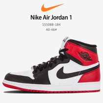 耐克男子篮球鞋 Nike Air Jordan 1 black toe 乔1黑脚趾AJ1潮鞋板鞋 555088-184(图片色 46)