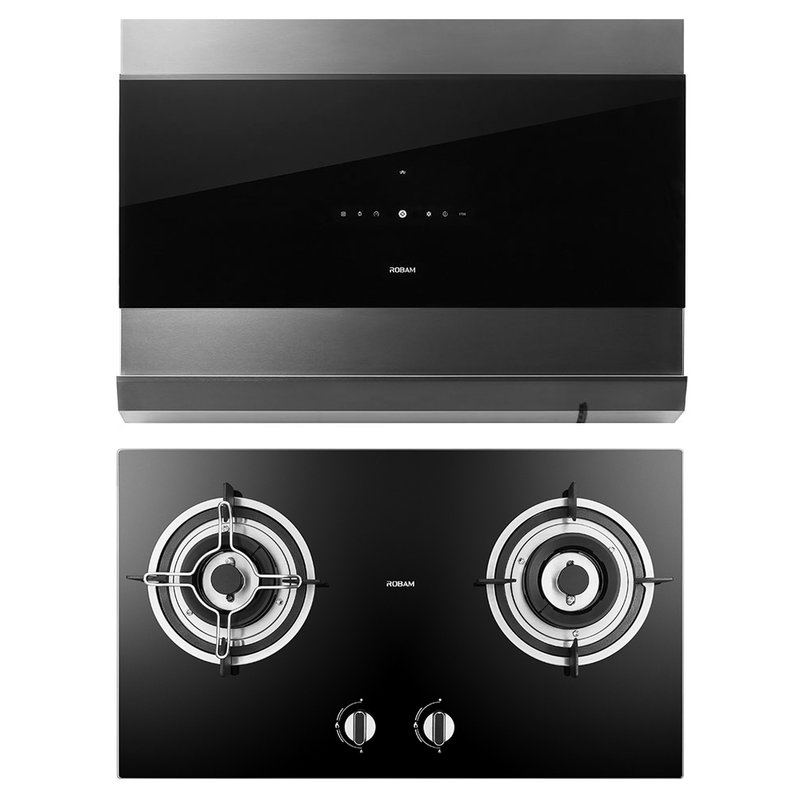 老板(robam) cxw-200-5700 jzt-7b28 侧吸 钢化玻璃 嵌入式 烟灶套餐