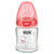 NUK宽口径玻璃奶瓶迪士尼款红色120ml 防胀气自然实感硅胶奶嘴0-6个月中圆孔