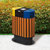 南方分类环保垃圾桶小区绿化马路边草坪垃圾桶户外分类垃圾箱钢木垃圾筒公园果皮箱GPX-52(进口山樟木)