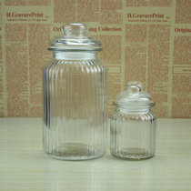 透明储物瓶罐玻璃瓶茶叶罐子干果奶粉罐杂粮罐调味瓶密封罐储藏罐(250ml/1350ml各一个 默认版本)