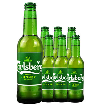 英國原裝進口carlsberg嘉士伯特醇啤酒330ml*6瓶試飲裝(6瓶裝