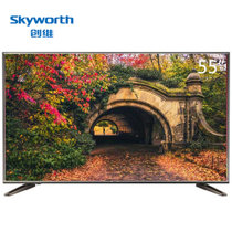 Skyworth 创维 55E600E 55英寸 超高清LED电视IPS硬屏 金灰色 二级能效 酷开5.0 4核 超薄窄