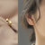 福相似  S925银女韩版时尚简约长方块耳钉气质小巧长方形耳饰(银色 商家自定义)