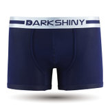 DarkShiny 超柔超滑超弹 果冻糖多选色 男式平角内裤「HOCL03」(深蓝 M)