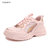 CaldiceKris（中国CK）透气网面元气百搭潮流老爹女鞋CK-X661(粉红色)