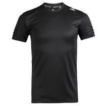 阿迪达斯男装 2016新款运动短袖休闲跑步训练圆领T恤AA6910(黑色 2XL)